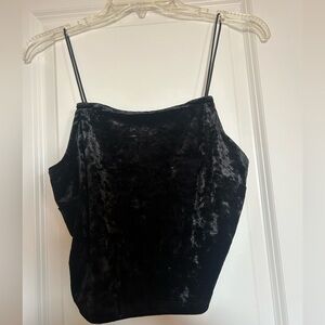 Suede black tank top